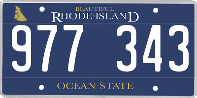 RI license plate 977343