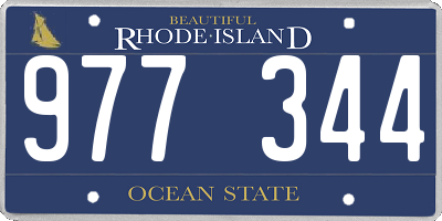 RI license plate 977344