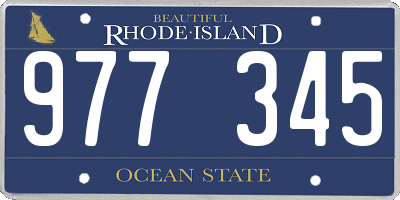 RI license plate 977345