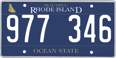 RI license plate 977346