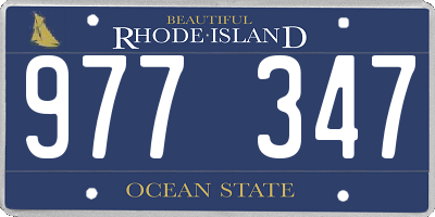 RI license plate 977347
