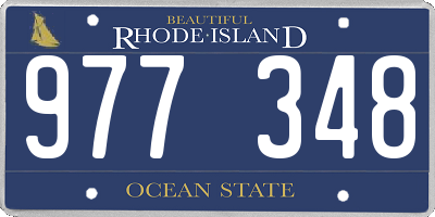 RI license plate 977348