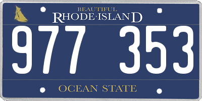 RI license plate 977353