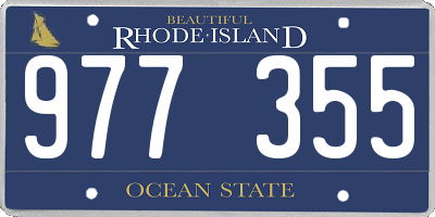 RI license plate 977355