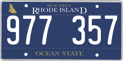 RI license plate 977357