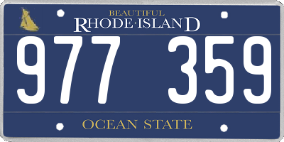 RI license plate 977359
