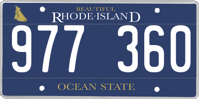 RI license plate 977360