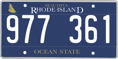 RI license plate 977361