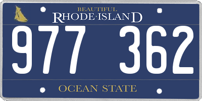 RI license plate 977362