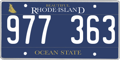 RI license plate 977363