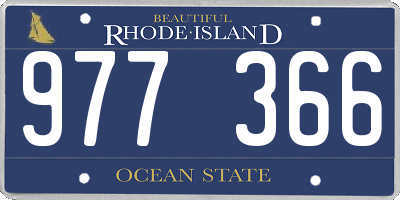 RI license plate 977366