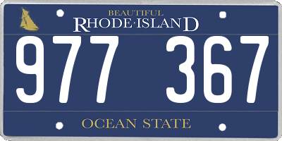 RI license plate 977367