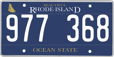 RI license plate 977368