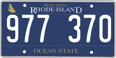 RI license plate 977370