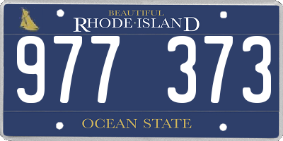 RI license plate 977373