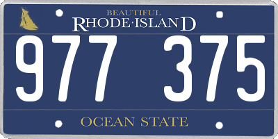 RI license plate 977375