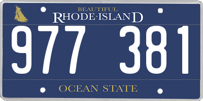 RI license plate 977381
