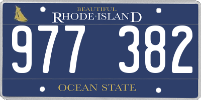 RI license plate 977382
