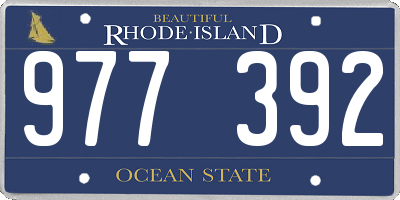 RI license plate 977392