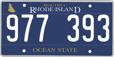 RI license plate 977393