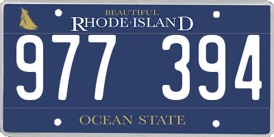 RI license plate 977394