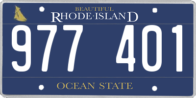 RI license plate 977401