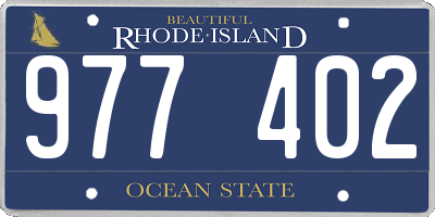 RI license plate 977402