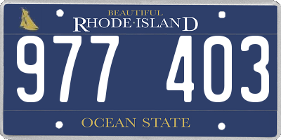 RI license plate 977403