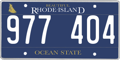 RI license plate 977404