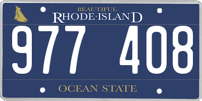 RI license plate 977408