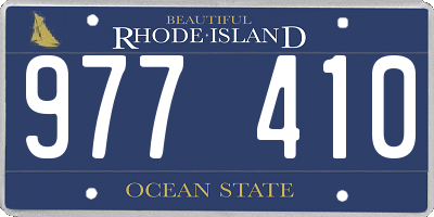RI license plate 977410