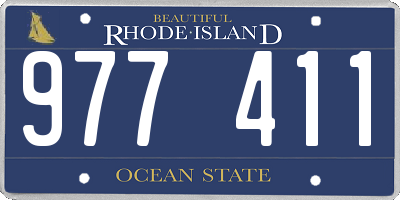 RI license plate 977411