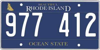 RI license plate 977412