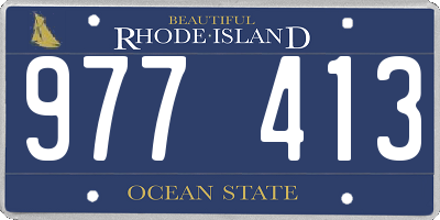 RI license plate 977413