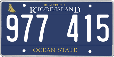 RI license plate 977415