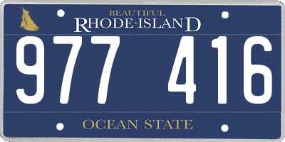 RI license plate 977416
