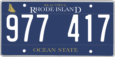RI license plate 977417