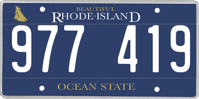 RI license plate 977419