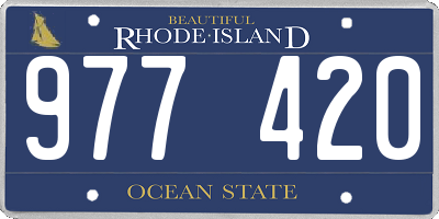 RI license plate 977420