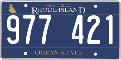 RI license plate 977421