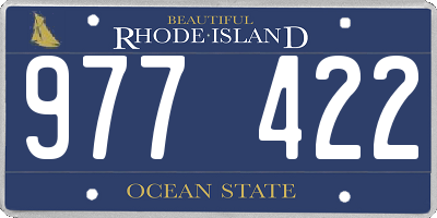 RI license plate 977422