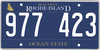 RI license plate 977423