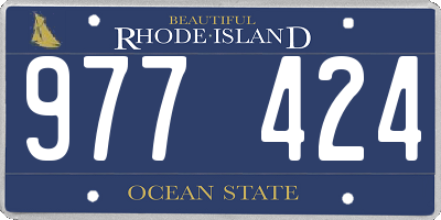 RI license plate 977424