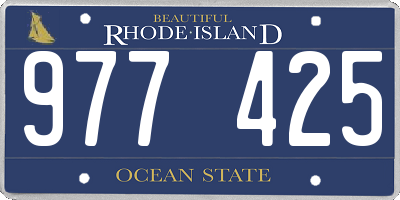 RI license plate 977425