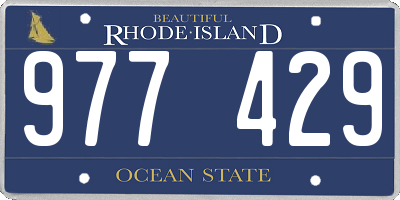 RI license plate 977429