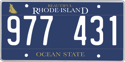 RI license plate 977431