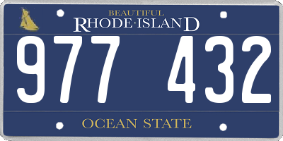 RI license plate 977432