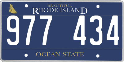 RI license plate 977434