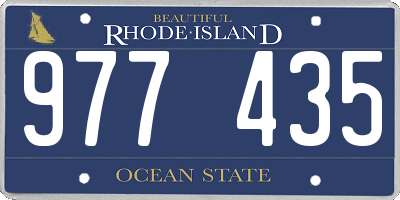 RI license plate 977435