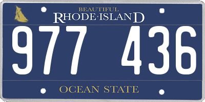 RI license plate 977436